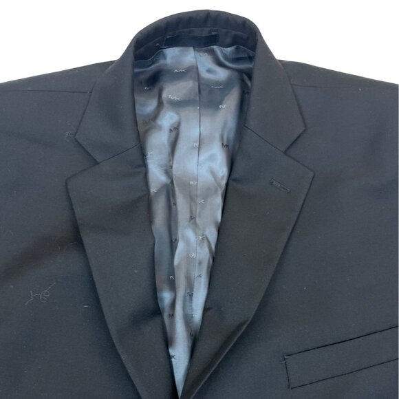 Michael Kors Mens Black Two-Button Suit Jacket With Notch Lapel Size 48R - Picture 5 of 11